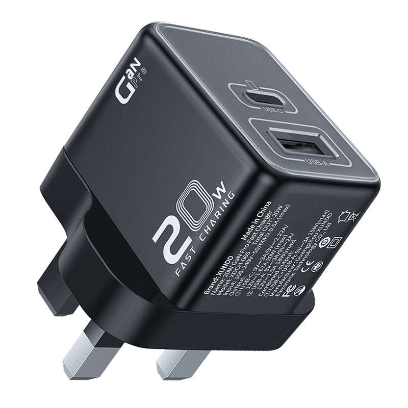 XUNDD XDCH-065 20W Fast Charging Block Type-C+USB-A GaN Power Adapter XUNDD XDCH-065 20W Fast Charging Block Type-C+USB-A GaN Power Adapter